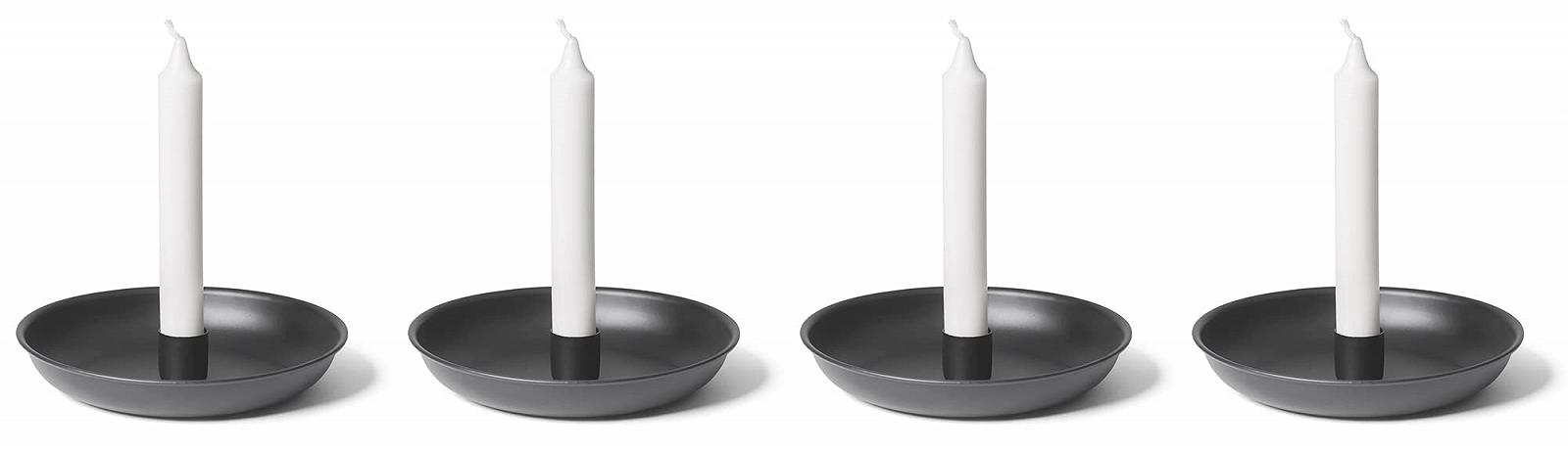 Підсвічники Novaliv Набір 2 шт 18 см Металеві Чорний, фото №2