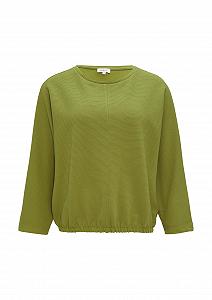 Свитшот s.Oliver O-образный рукав "летучая мышь" текстурированный - Фото 1