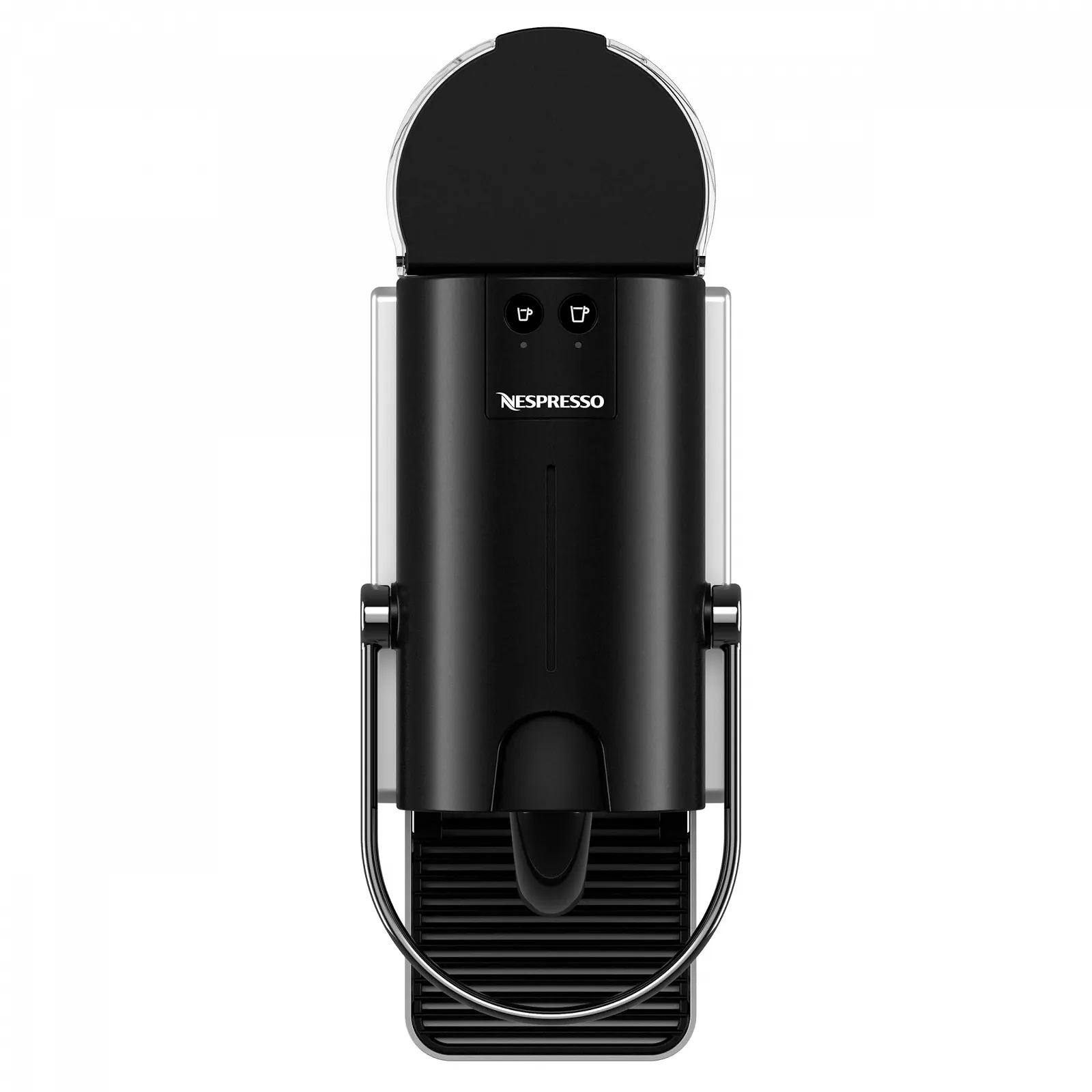 Капсульная кофемашина Nespresso De'Longhi Pixie EN127.S, две кнопки прямого набора, эко-режим, компактный дизайн, система давления 19 бар, 1260 Вт, серебристо/черный, фото №6 Капсульная кофемашина Nespresso De'Longhi Pixie EN127.S, две кнопки прямого набора, эко-режим, компактный дизайн, система давления 19 бар, 1260 Вт, серебристо/черный, фото №6