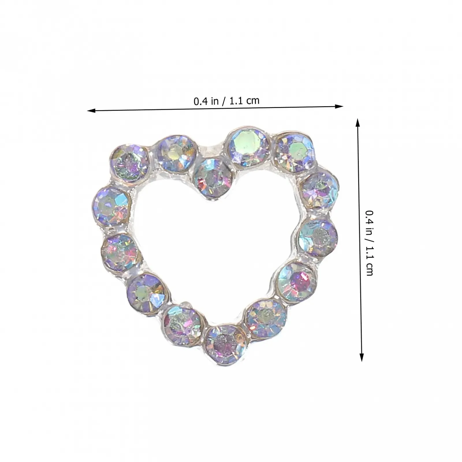 Прикраси підвіски для нігтів у формі серця, фото №2