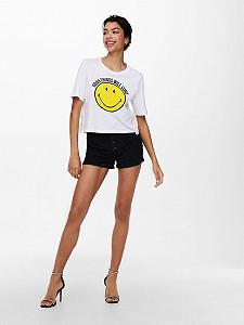 Футболка ONLSMILEY LIFE TOP BO 15232818 Bright  GOOD ONLY Білий S synthetic.ua - Фото 1