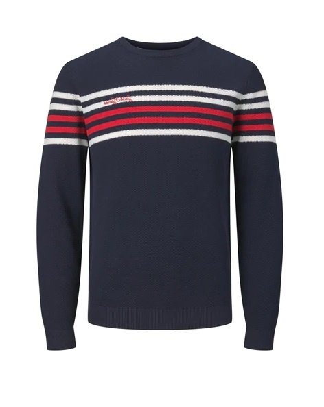Пуловер JJSCHMIDT KNIT CREW NECK 12201515-Navy Blazer Jack&Jones Темно-синій L, фото №1