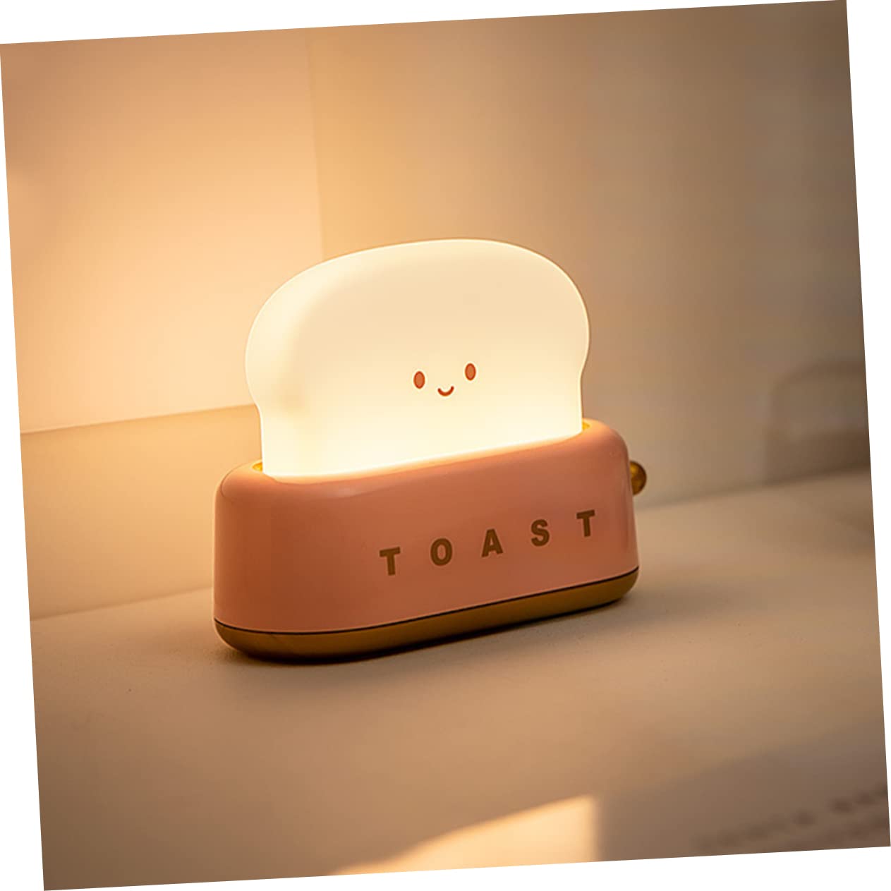 Лампа Housoutil Toaster Cute Toast LED Night Lamp Dimmable Timer Bread Light ABS, фото №6