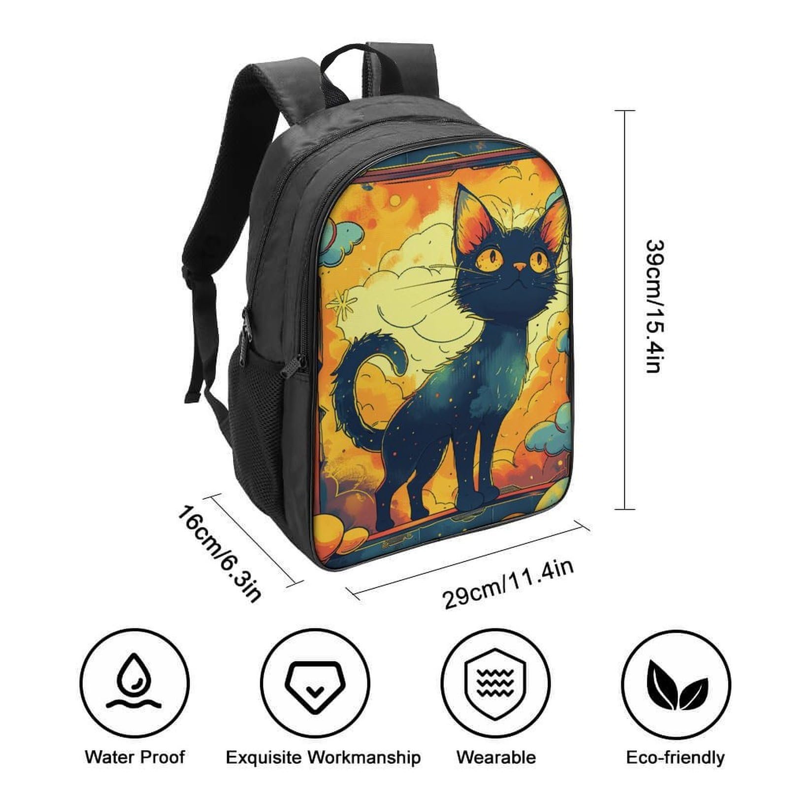 Ранець DPEOANEBN Flame Cat 40x28x16см, фото №2