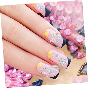 Украшения для ногтей MAGICLULU 2 коробки, жемчужные бусины, стразы в форме сердца, белые synthetic.ua - Фото 1