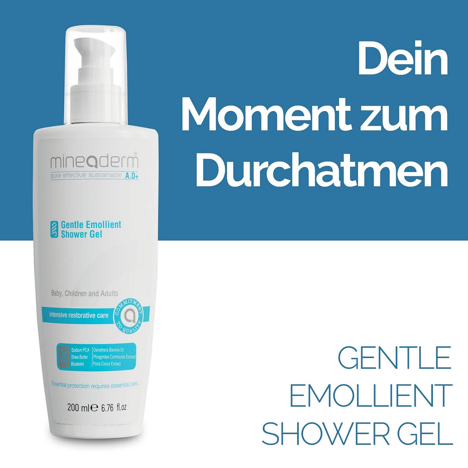 Гель для душу Mineaderm A.D+ Gentle Emollient для сухої та чутливої шкіри 200 ml, фото №3