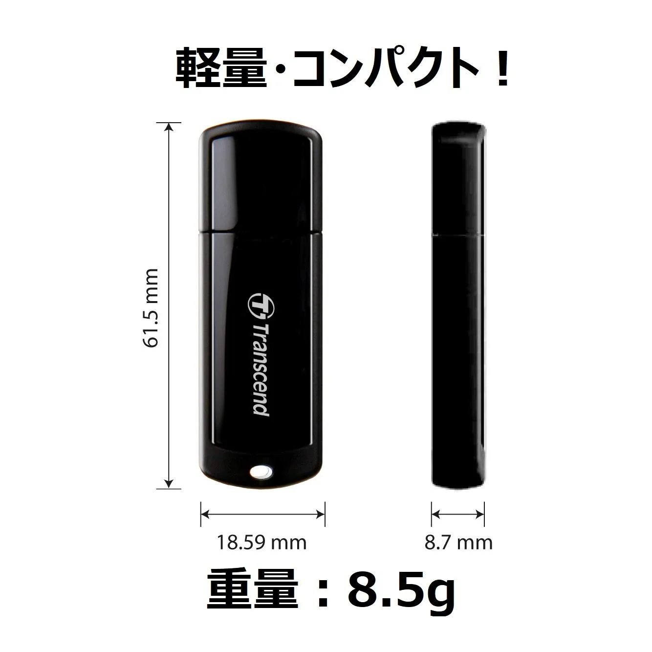 USB-накопичувач Transcend JetFlash 700 64GB USB 3.0 Black, фото №3 USB-накопичувач Transcend JetFlash 700 64GB USB 3.0 Black, фото №3