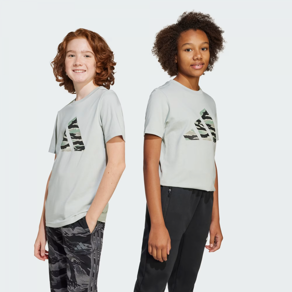 Футболка Adidas CAMO LOGO TEE JI6730 Серая M/L, фото №1