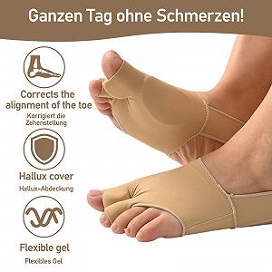 Пов'язка Hallux Valgus 2 пари, Зручна та дихаюча корекція Hallux Valgus, Ергономічний дизайн адаптується до стопи, Унісекс synthetic.ua - Фото 1