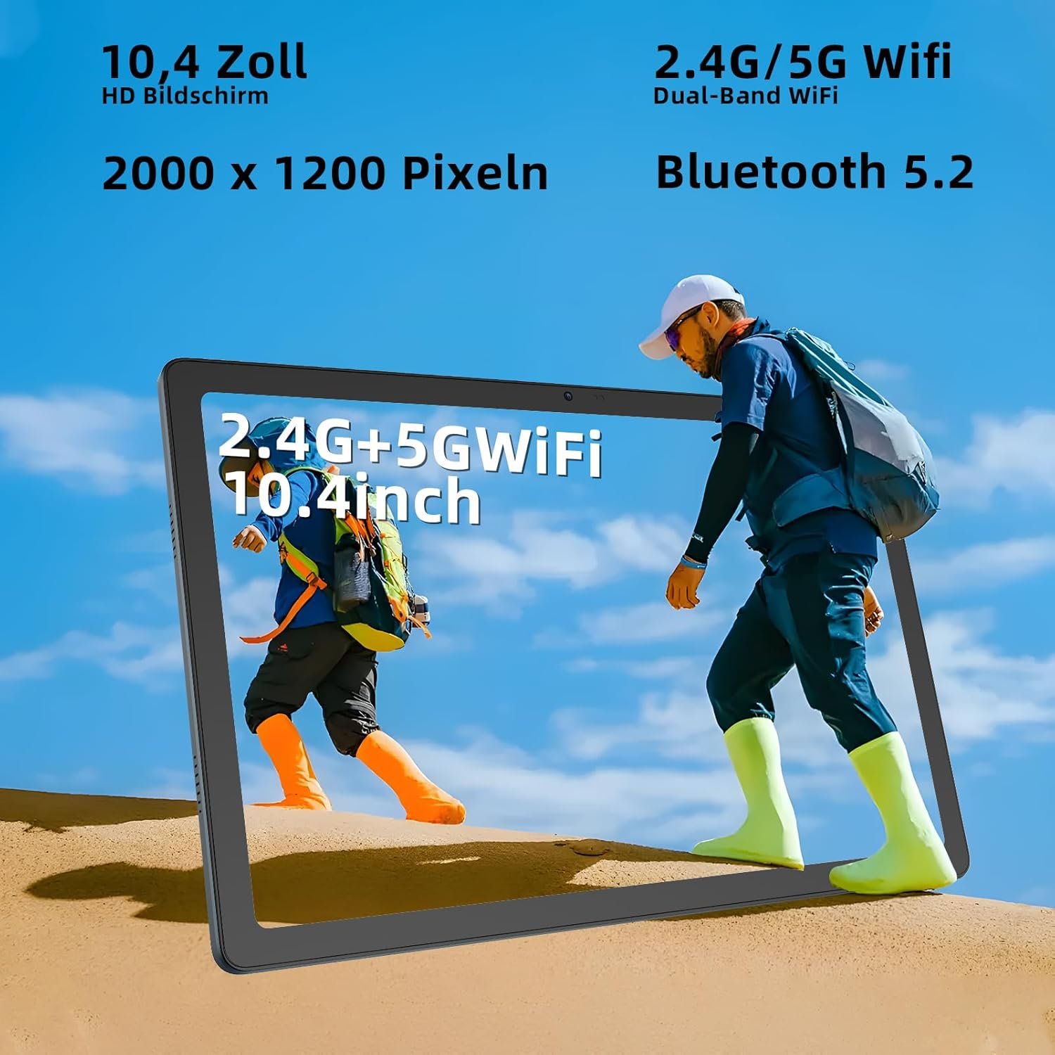 Планшет 10.4" 2K M00KIA M1036 6+10/128Gb 8 ядер Android 13 10000mAh Черный, фото №3