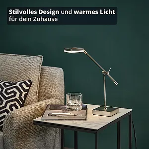 Настільна лампа KHG Срібляста Метал 380 лм 11.0 см x 57.0 см на 1 лампу synthetic.ua - Фото 1