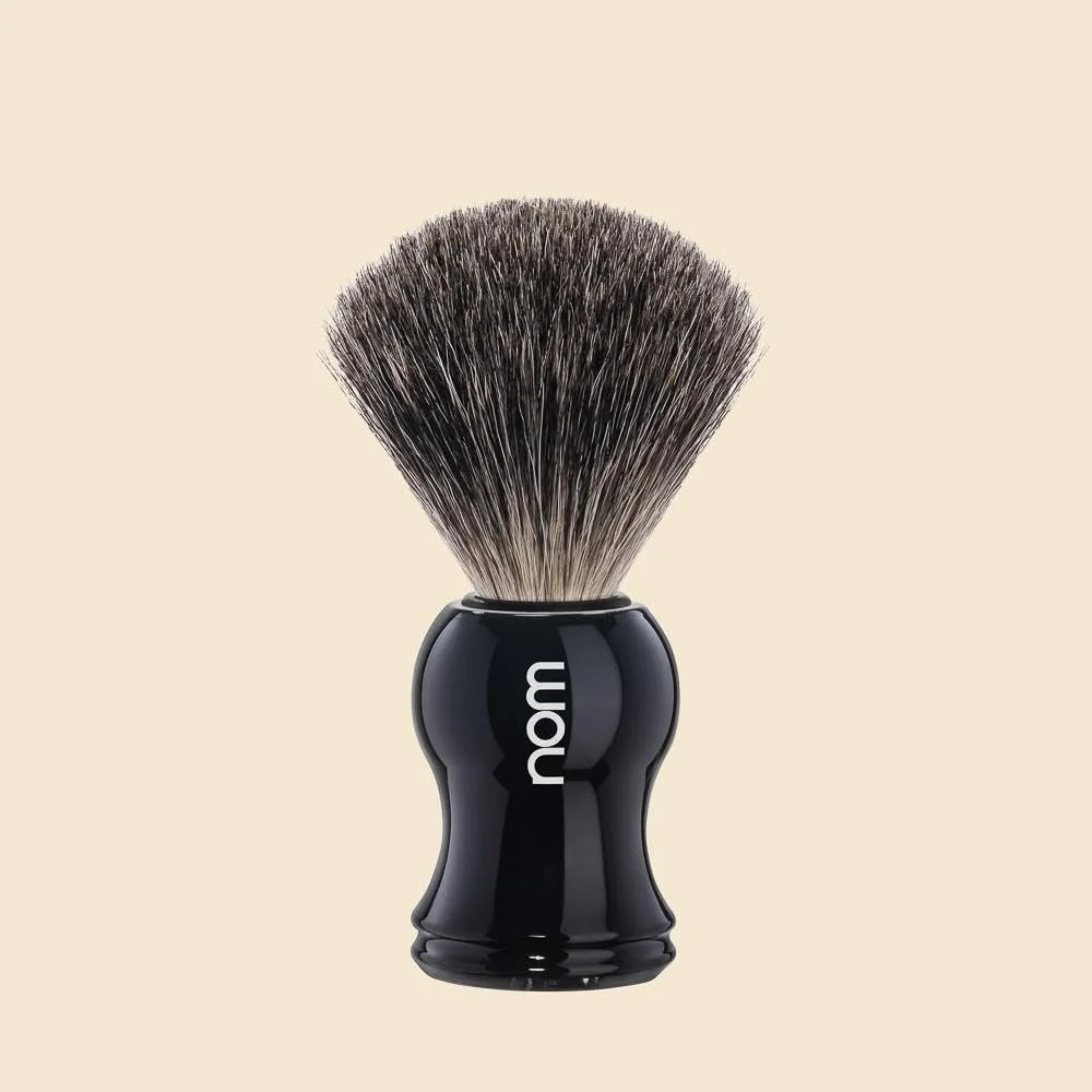 Помазок для бритья Nom Gustav Pure Badger Hair Black, фото №2