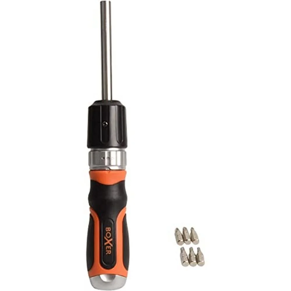Реверсивна викрутка Boxer® з 6 бітами, фото №1