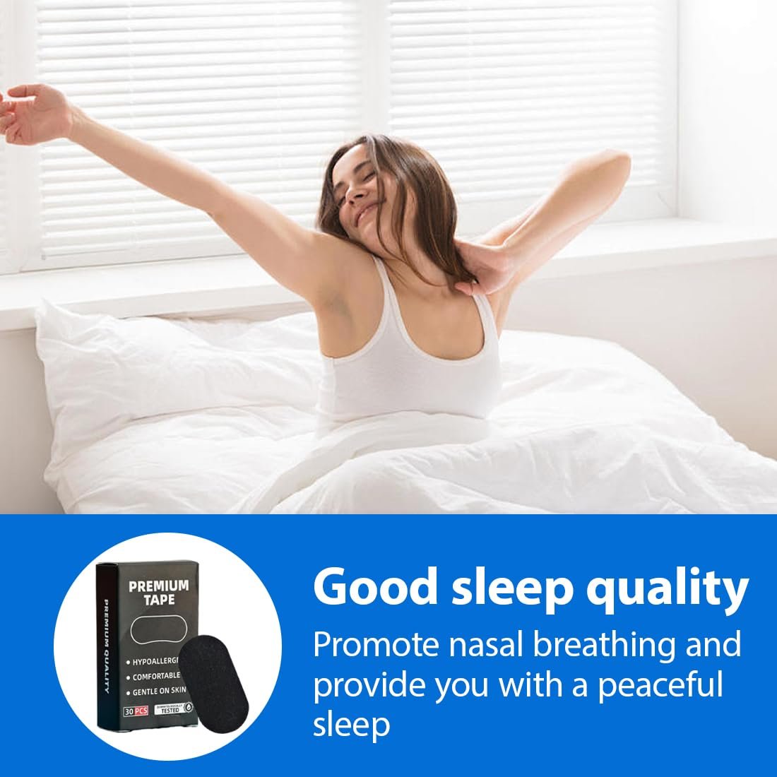 Смужки для рота 2 упаковки, пластир для рота для сну, засіб від хропіння, фото №5