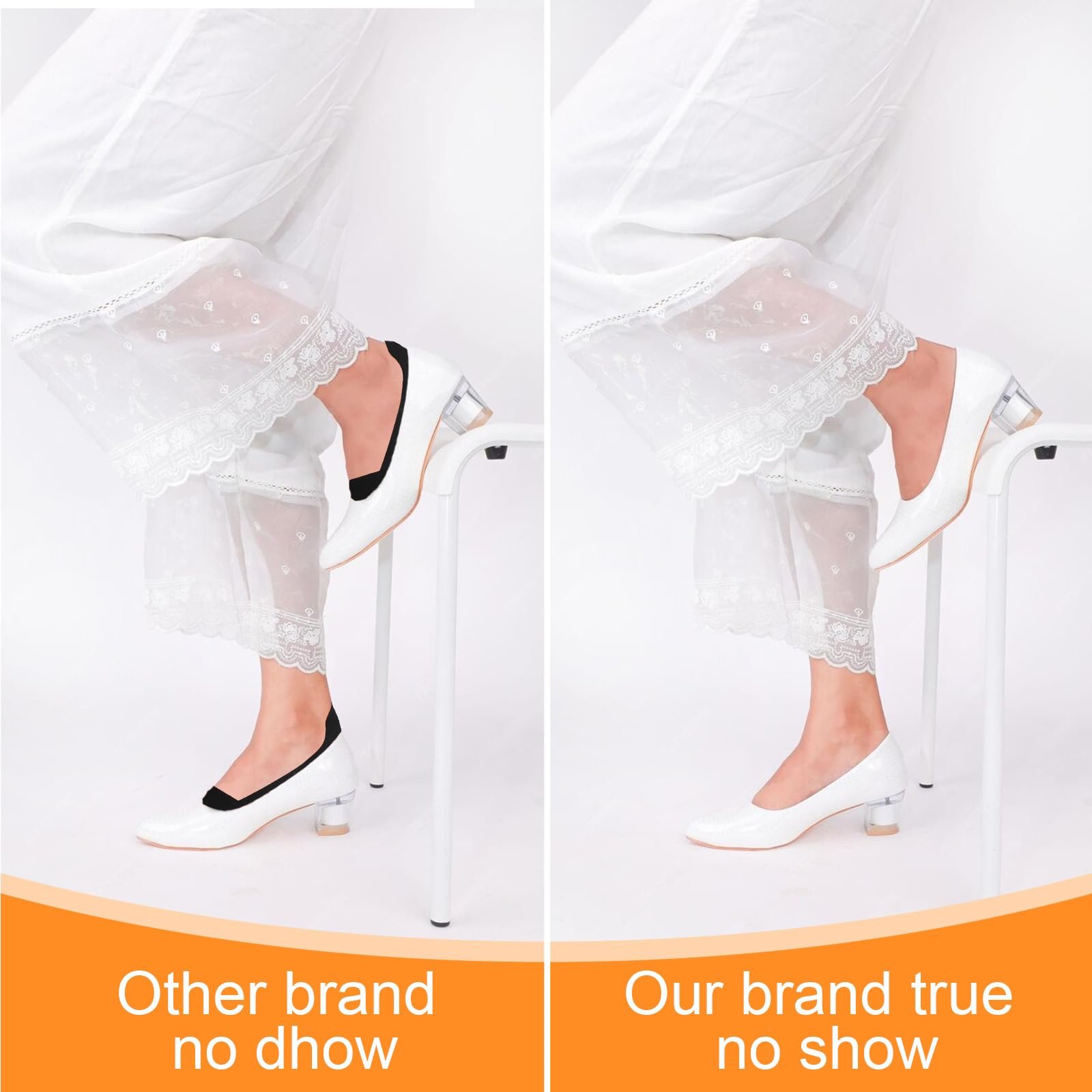 Носки-подследники Molain Хлопковые носки-балетки, Носки для кроссовок, Женские носки для тренировок, Невидимые носки для тренировок, Нескользящие полуноски - 6 пар, фото №6