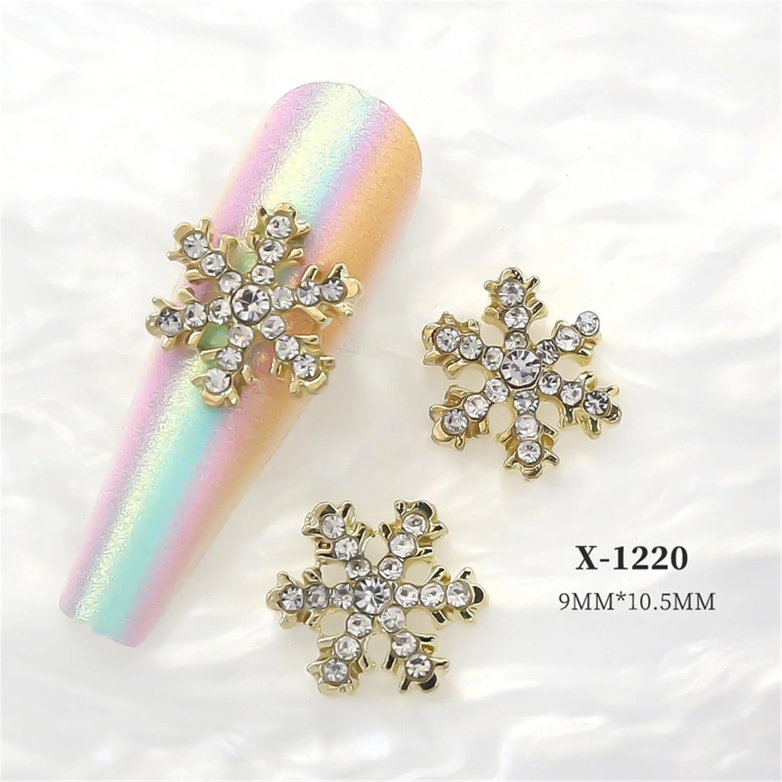 Сніжинки Модний манікюр, 10 шт, фото №3