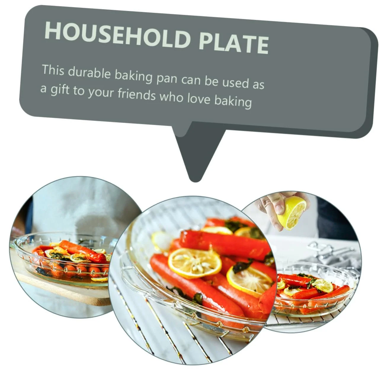 Форма для запікання Скляна термостійка для мікрохвильової печі, фото №5