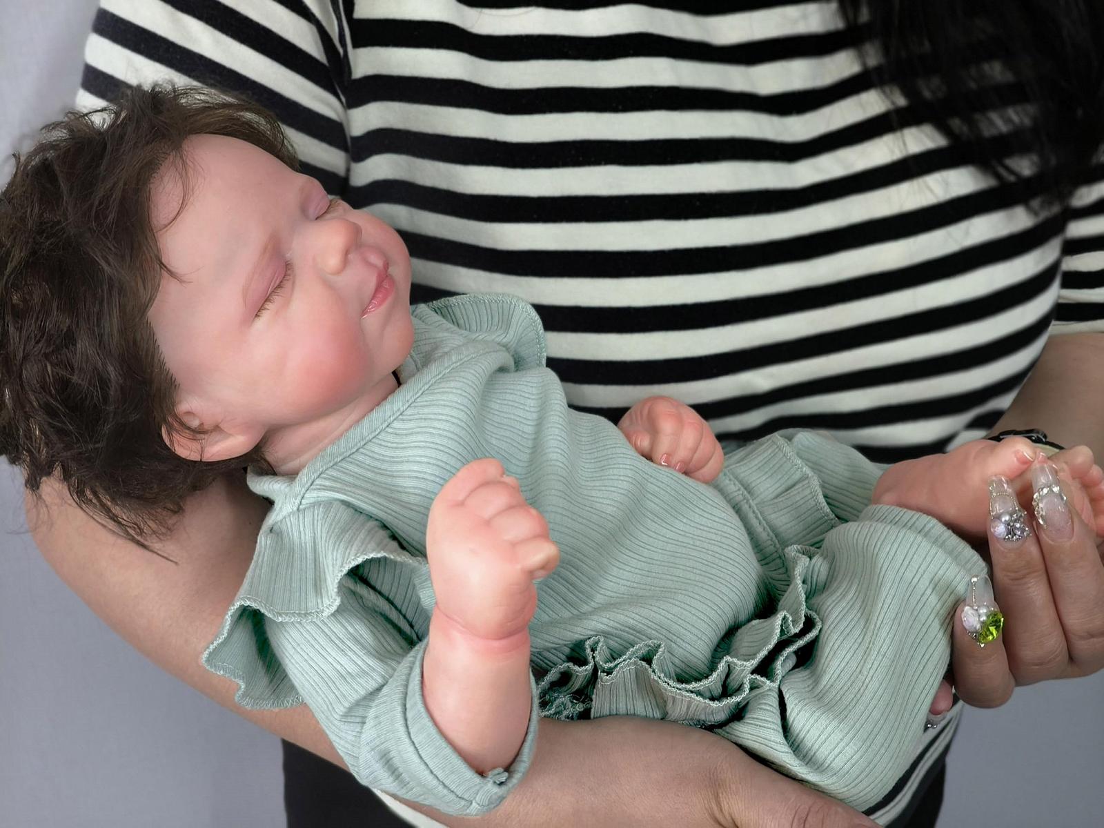 Кукла Zero pam Reborn Girl 45 см Full Silicone Realistic Dolls с аксессуарами, фото №5