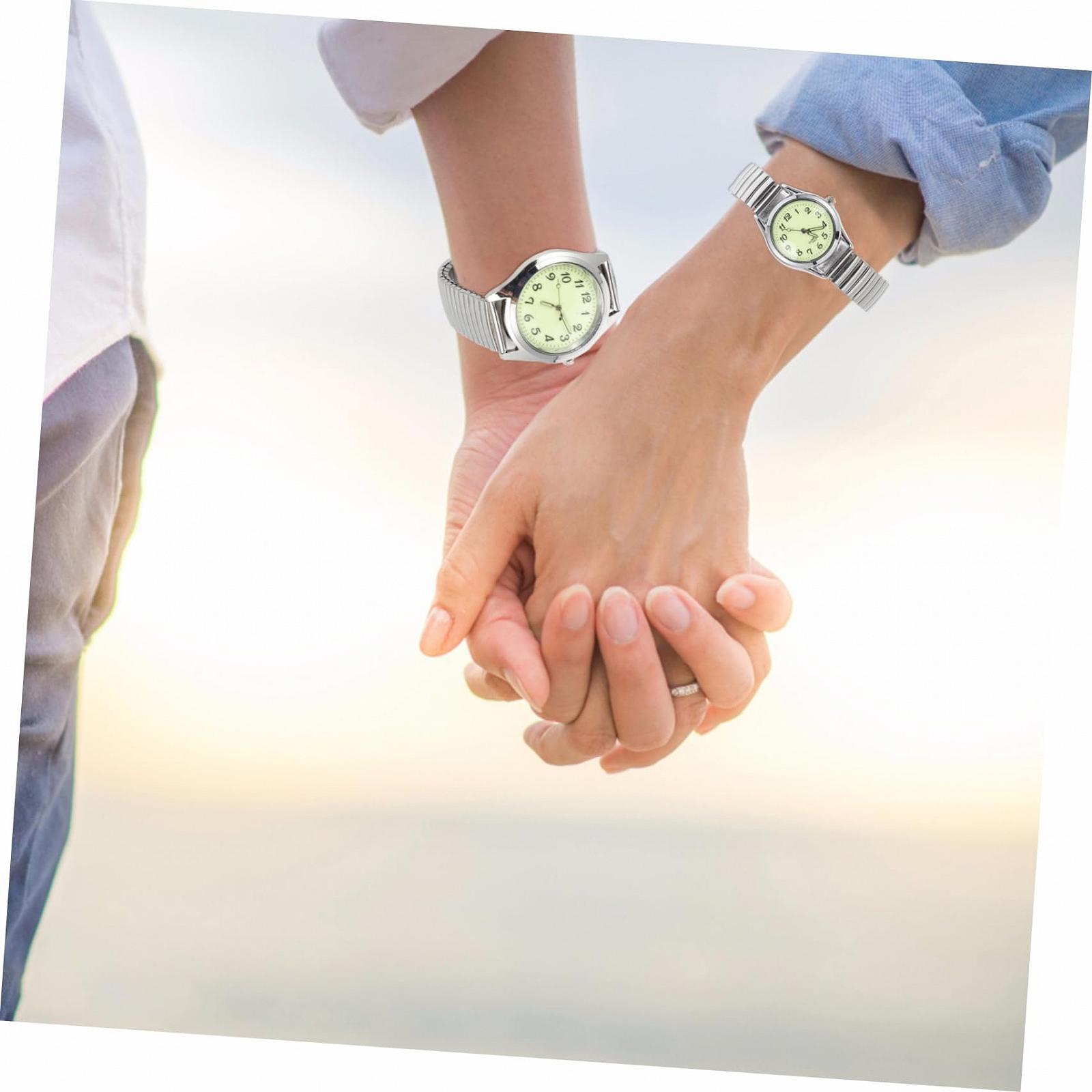 Цифровые часы Healvian для пожилых людей с эластичным резиновым ремешком, люминесцентные для пожилых людей, повседневный вид, элегантные, фото №6