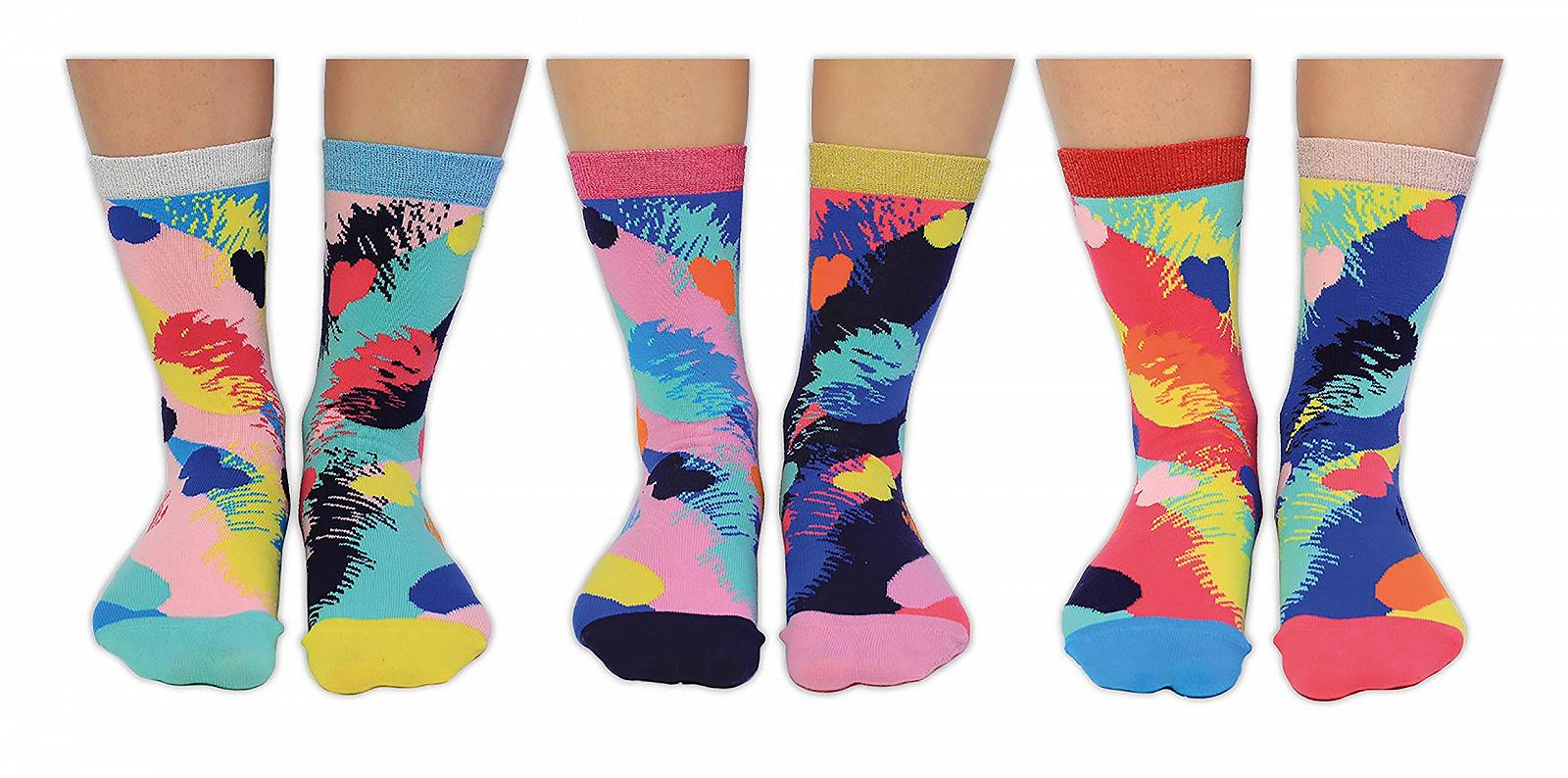 Носки United Oddsocks Zing Glamazing Sparkling, размер UK 4-8, EUR 37-42, US 6.5-10.5, набор 6 шт., разноцветные, фото №3