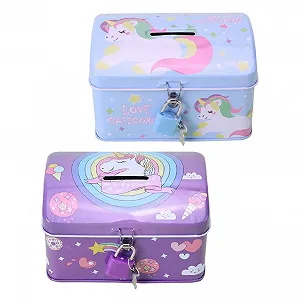 Скарбничка STOBOK Єдиноріг 2 шт. з ключем - Фото 1