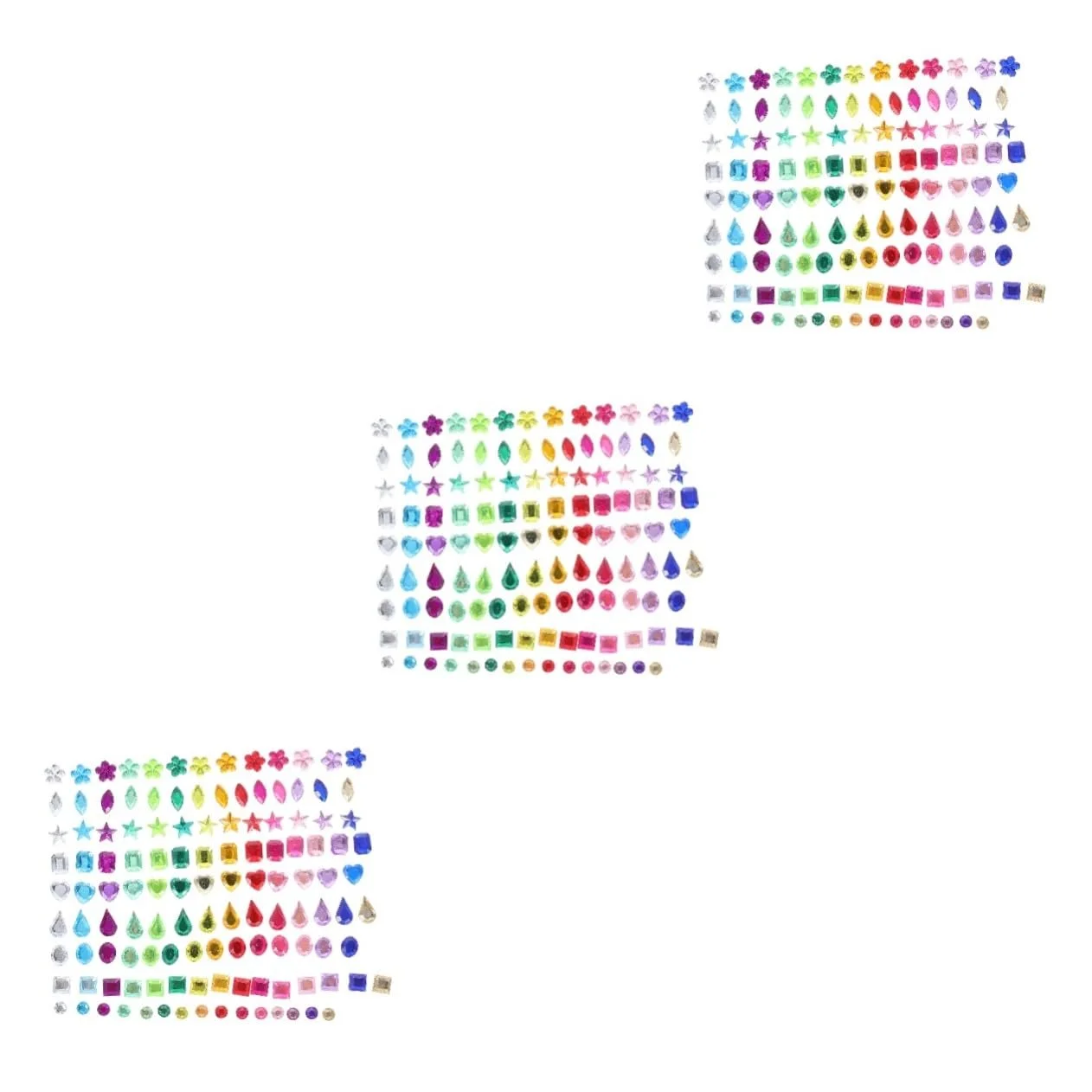 Стрази Плоскі Креативні Не клейкі Різнокольорові та Формові Декоративні Камені для Рукоділля, 3 шт, фото №1