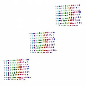 Стрази Плоскі Креативні Не клейкі Різнокольорові та Формові Декоративні Камені для Рукоділля, 3 шт - Фото 1