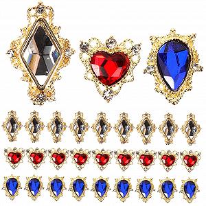 Набор украшений для ногтей Сердце FRCOLOR 90 шт., стразы для макияжа, драгоценные камни для маникюра, набор подвесок для ногтей для женщин - Фото 1