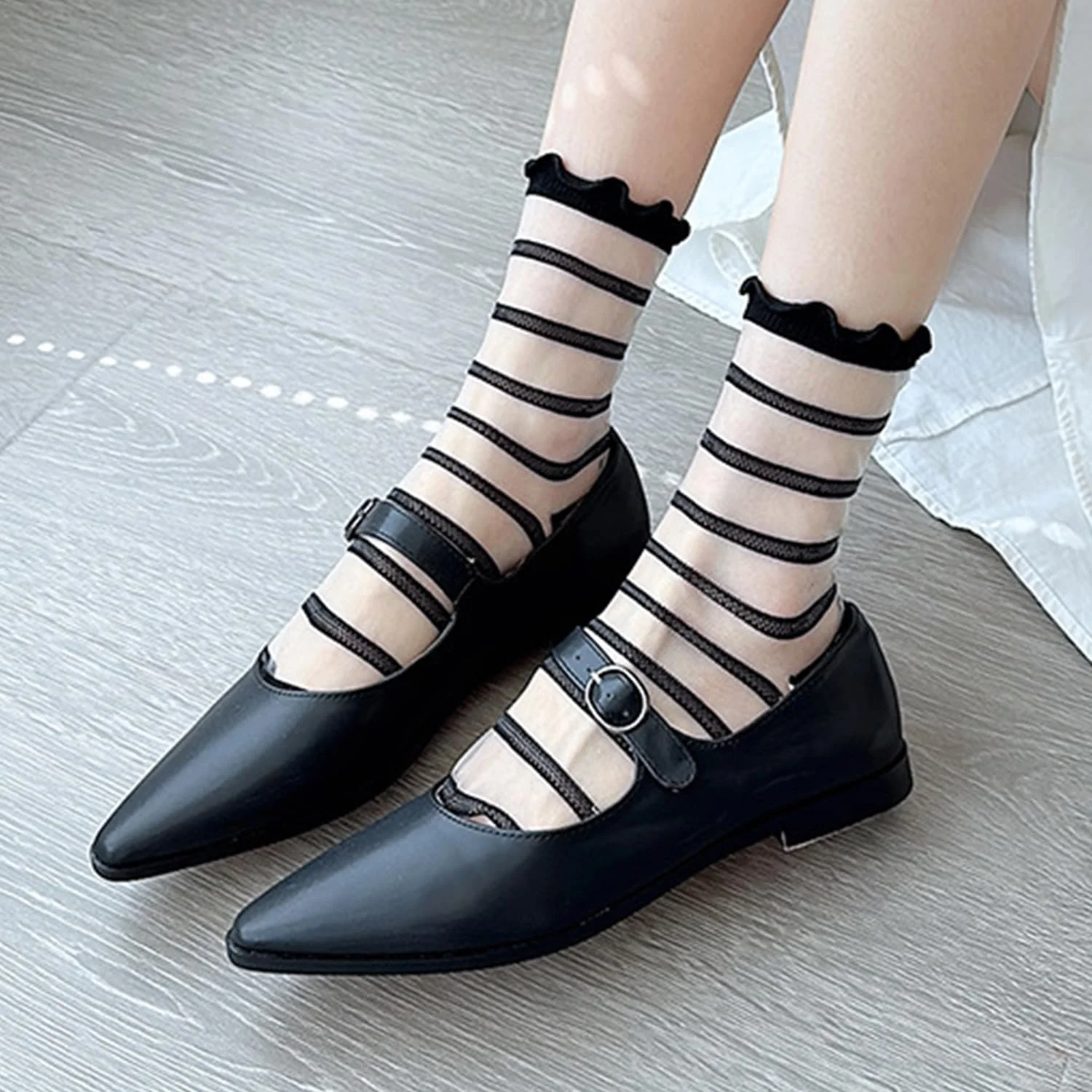 Шкарпетки Мереживні Смугасті, фото №6 Шкарпетки Мереживні Смугасті, фото №6