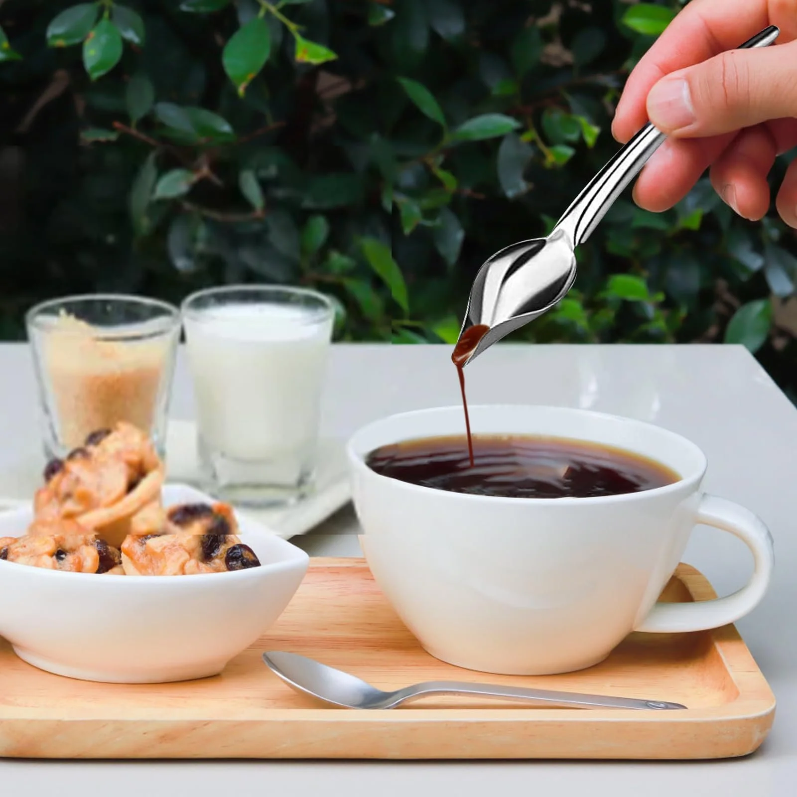 Набір з 2 декоративних ложок з нержавіючої сталі з прецизійними наконечниками, фото №5