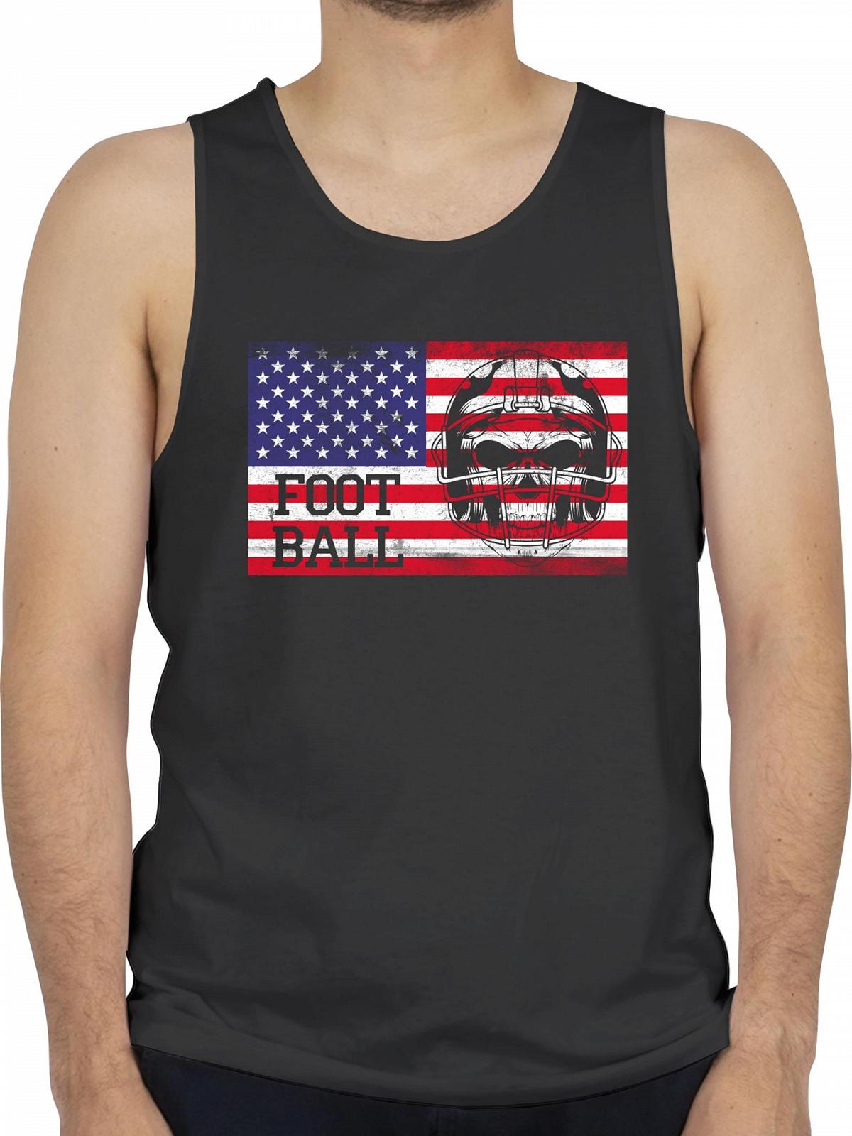 Майка Shirtracer American Decoration Superbowl Party Football Vintage with America Flag, фото №1