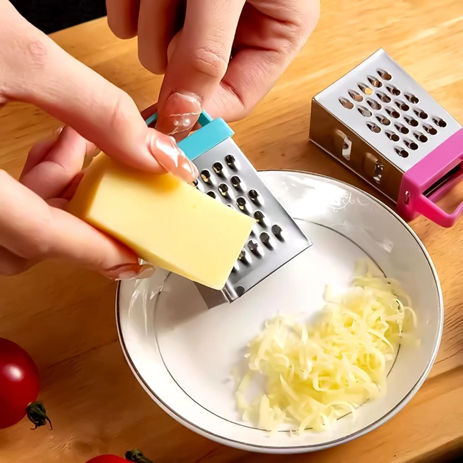 Набір міні-терок для сиру з нержавіючої сталі, 3 шт., фото №6 Набір міні-терок для сиру з нержавіючої сталі, 3 шт., фото №6