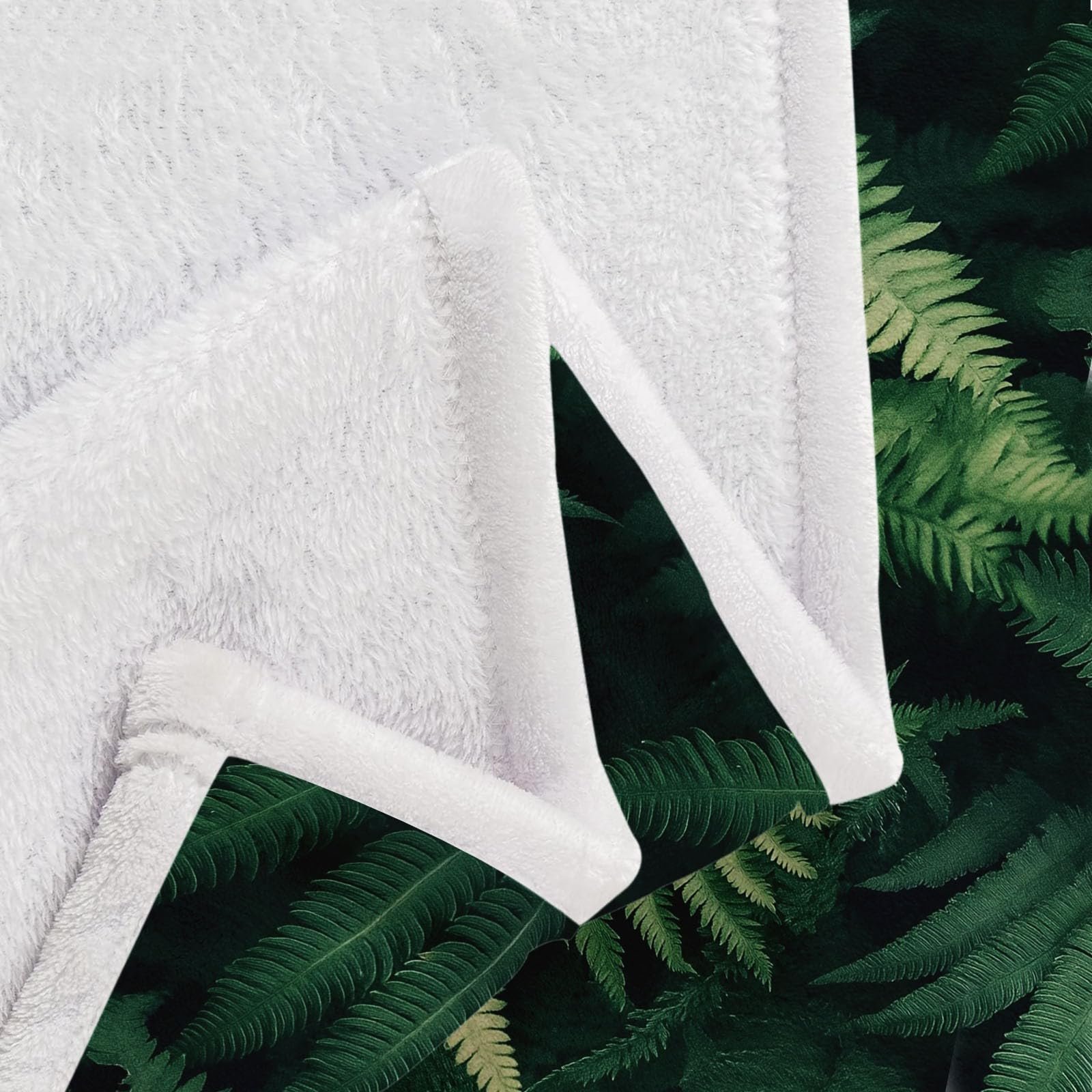 Покривало Flanell 150 x 200 см, Натуральні Папороть Листя, з принтом, М'яка, фото №7