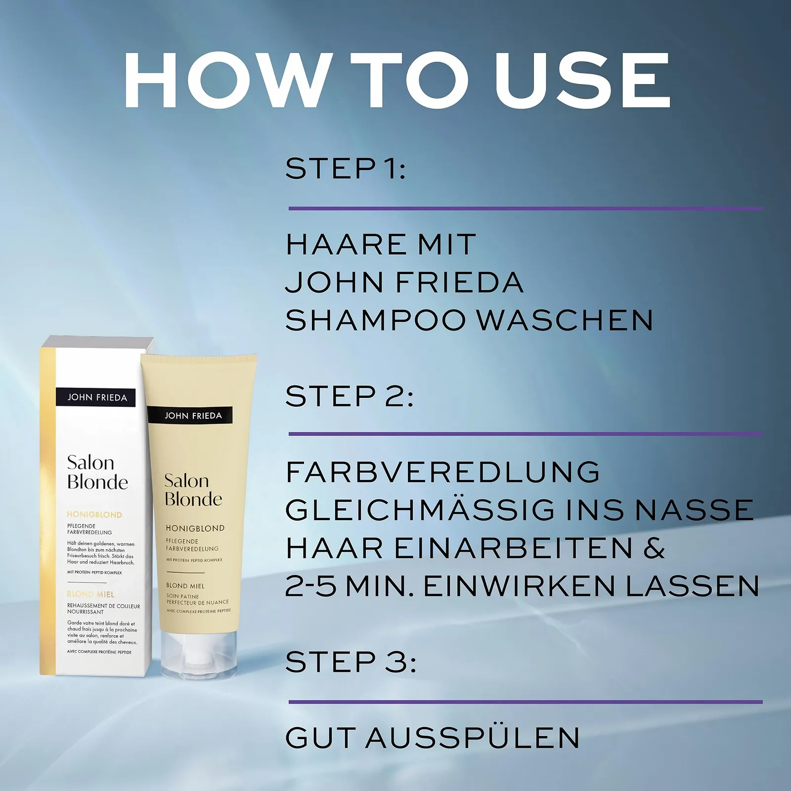 Тонуючий Засіб John Frieda Salon Blonde Honey Blonde 120 мл, фото №5 Тонуючий Засіб John Frieda Salon Blonde Honey Blonde 120 мл, фото №5