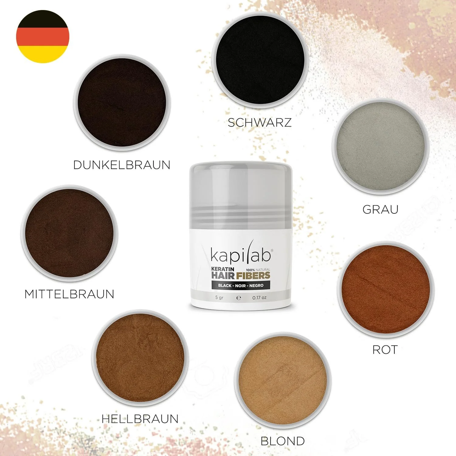 Пудра для волосся Kapilab Scattered Hair Чорний, Преміальна пудра для загущення волосся, фото №5