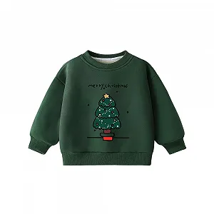 Худи для девочки с принтом, длинными рукавами и круглым вырезом, повседневный мягкий флисовый свитшот - Фото 1