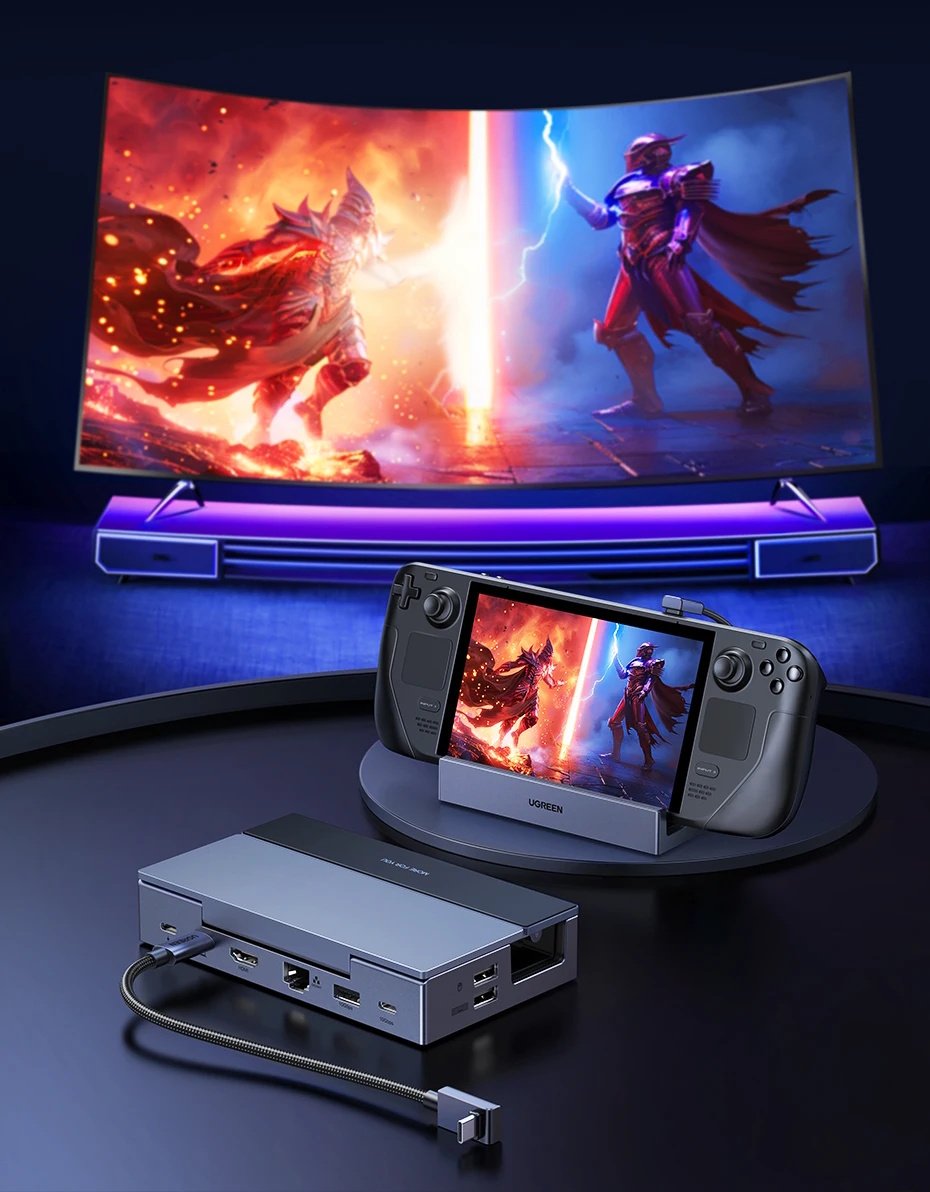 Док-станція Ugreen 9в1 CM800 HDMI 100W Steam Deck, ROG Ally, Nintendo, X Legion, фото №15 Док-станція Ugreen 9в1 CM800 HDMI 100W Steam Deck, ROG Ally, Nintendo, X Legion, фото №15