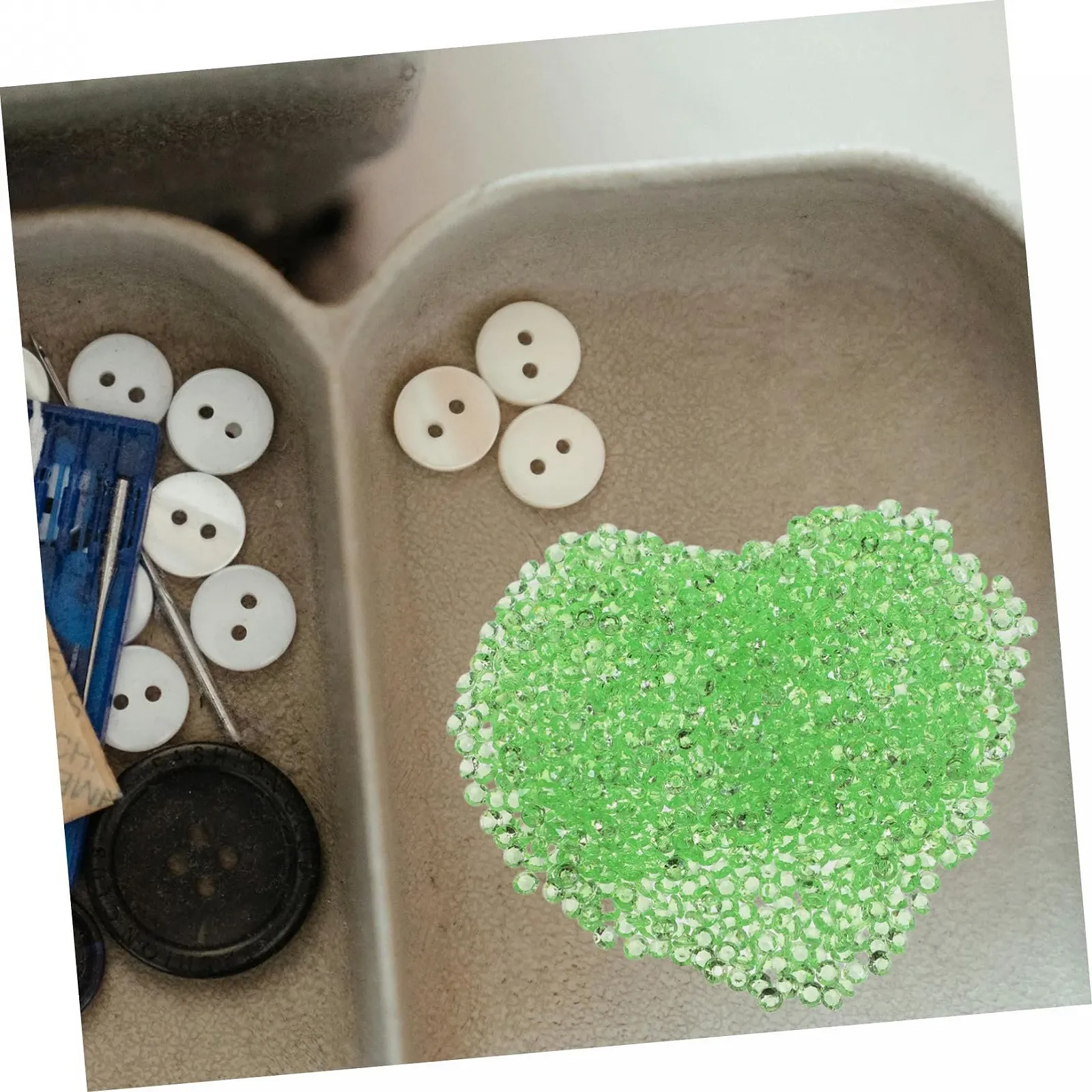 Стрази Плоскі Alipis 10000 штук, Рожеве Золото, Акрилові Діаманти, Насипні Скляні Намистини, фото №5