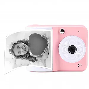 Камера мгновенной печати для детей 48 MP 1080p с 3 рулонами бумаги Розовая - Фото 1