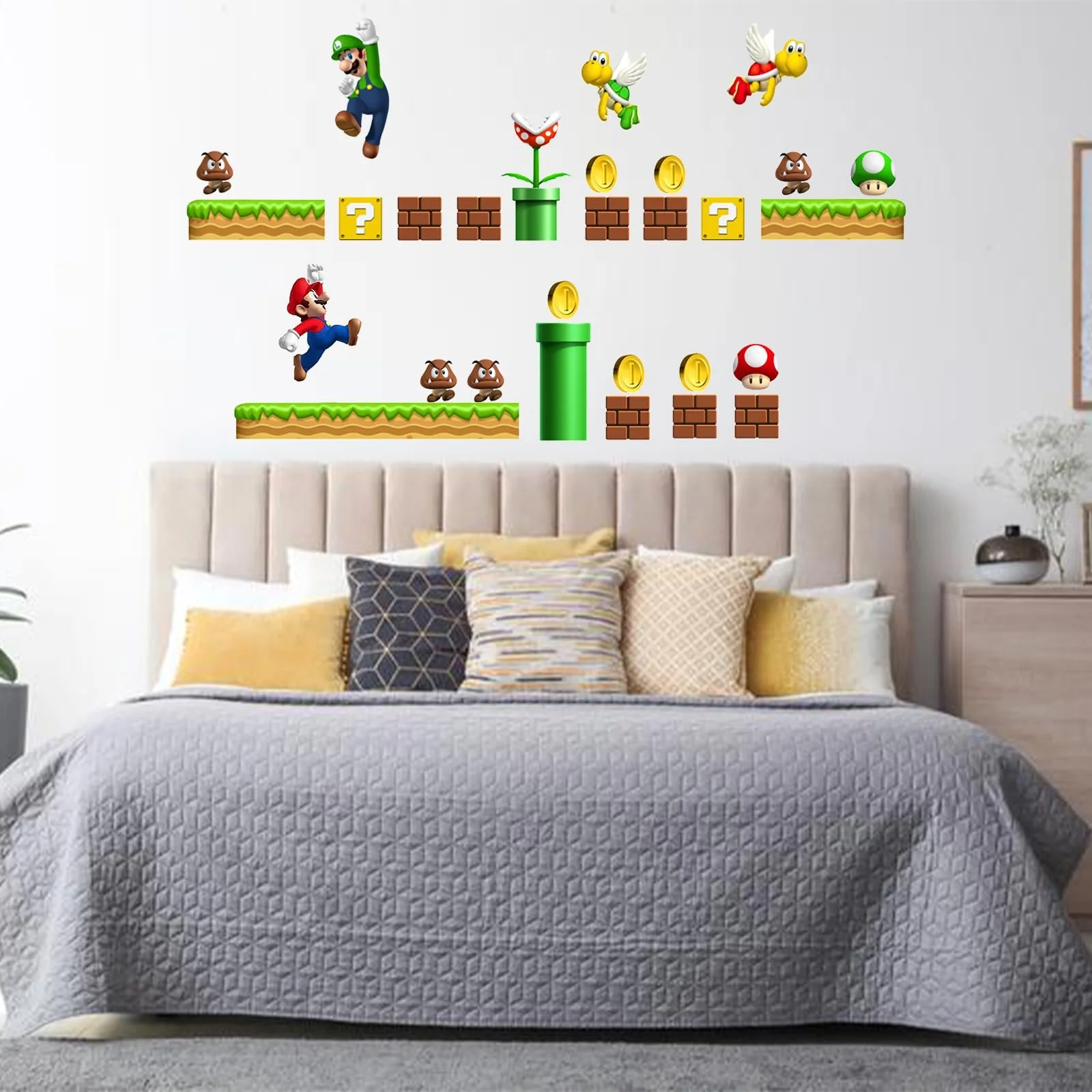 Наклейки на стіну WlsqDE Mario 3D 30 x 90 см 2 шт., фото №3 Наклейки на стіну WlsqDE Mario 3D 30 x 90 см 2 шт., фото №3