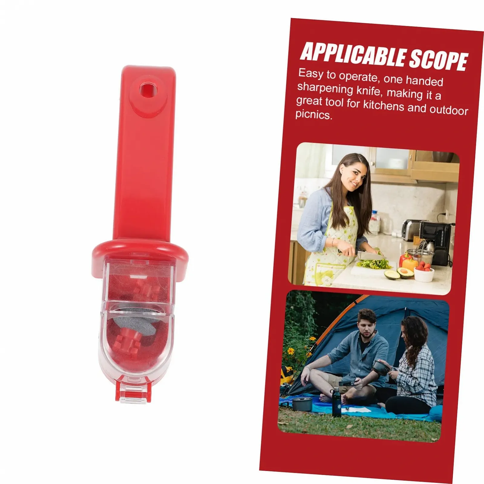 Точилка для кухонных ножей и ножниц TOYANDONA ABS портативная эргономичная, фото №4