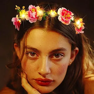 Венок для волос Zoestar с светящимися цветами. synthetic.ua - Фото 1
