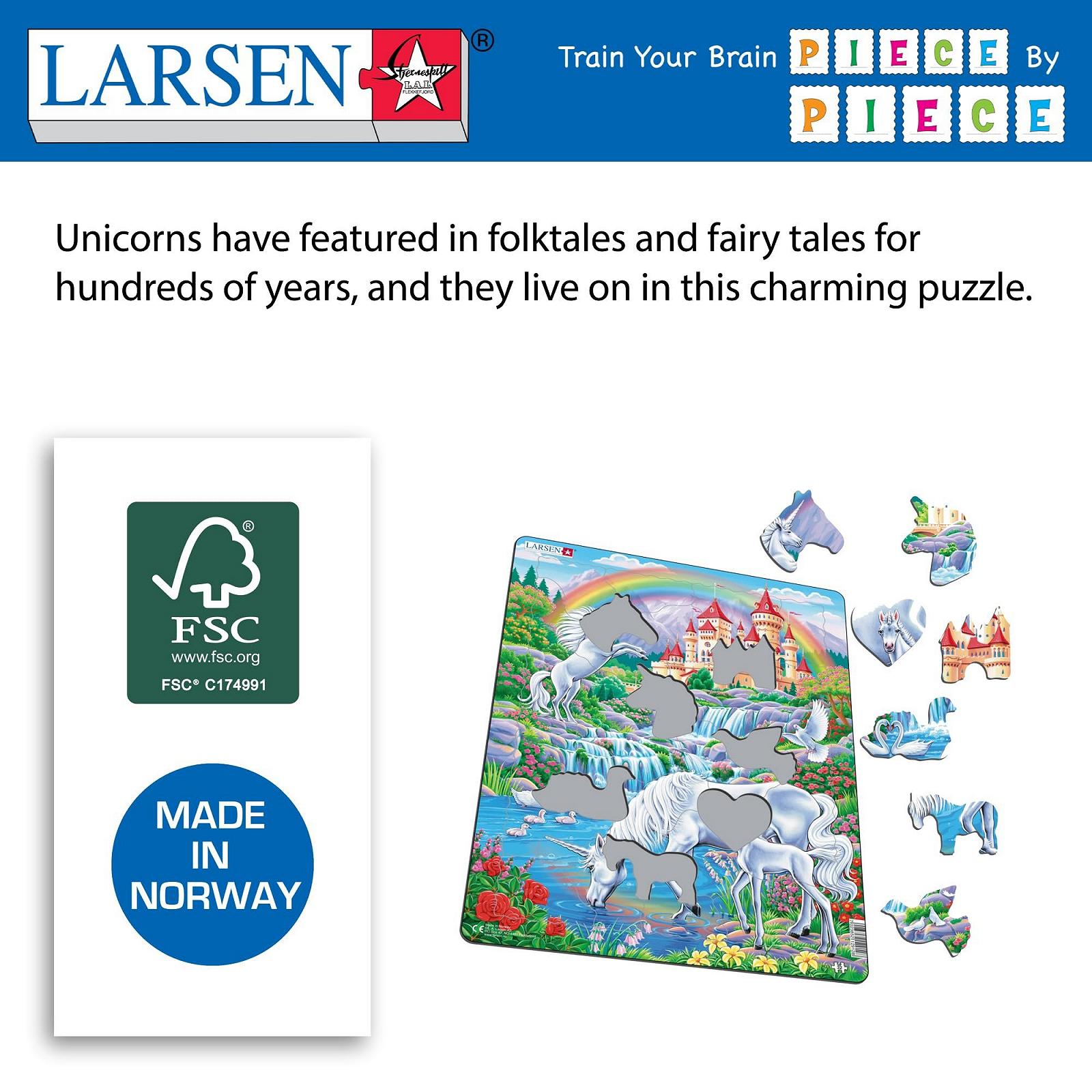 Пазл-рамка Larsen PG2 Unicorns Under the Rainbow 32 елементи 2-12 років, фото №5 Пазл-рамка Larsen PG2 Unicorns Under the Rainbow 32 елементи 2-12 років, фото №5