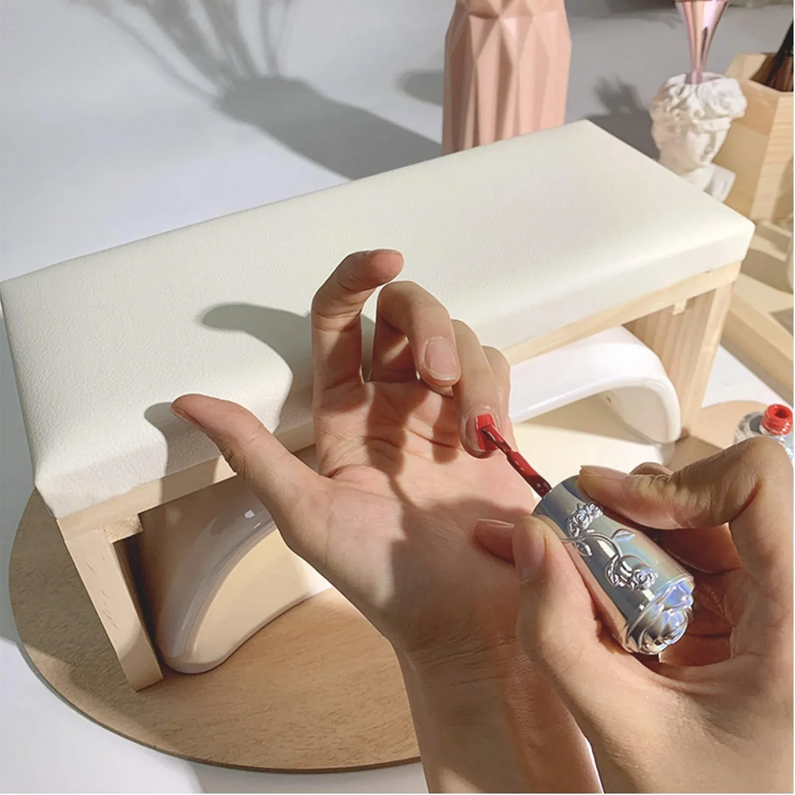 Підставка для рук Манікюрна Подушка М'яка PU Шкіра, фото №5