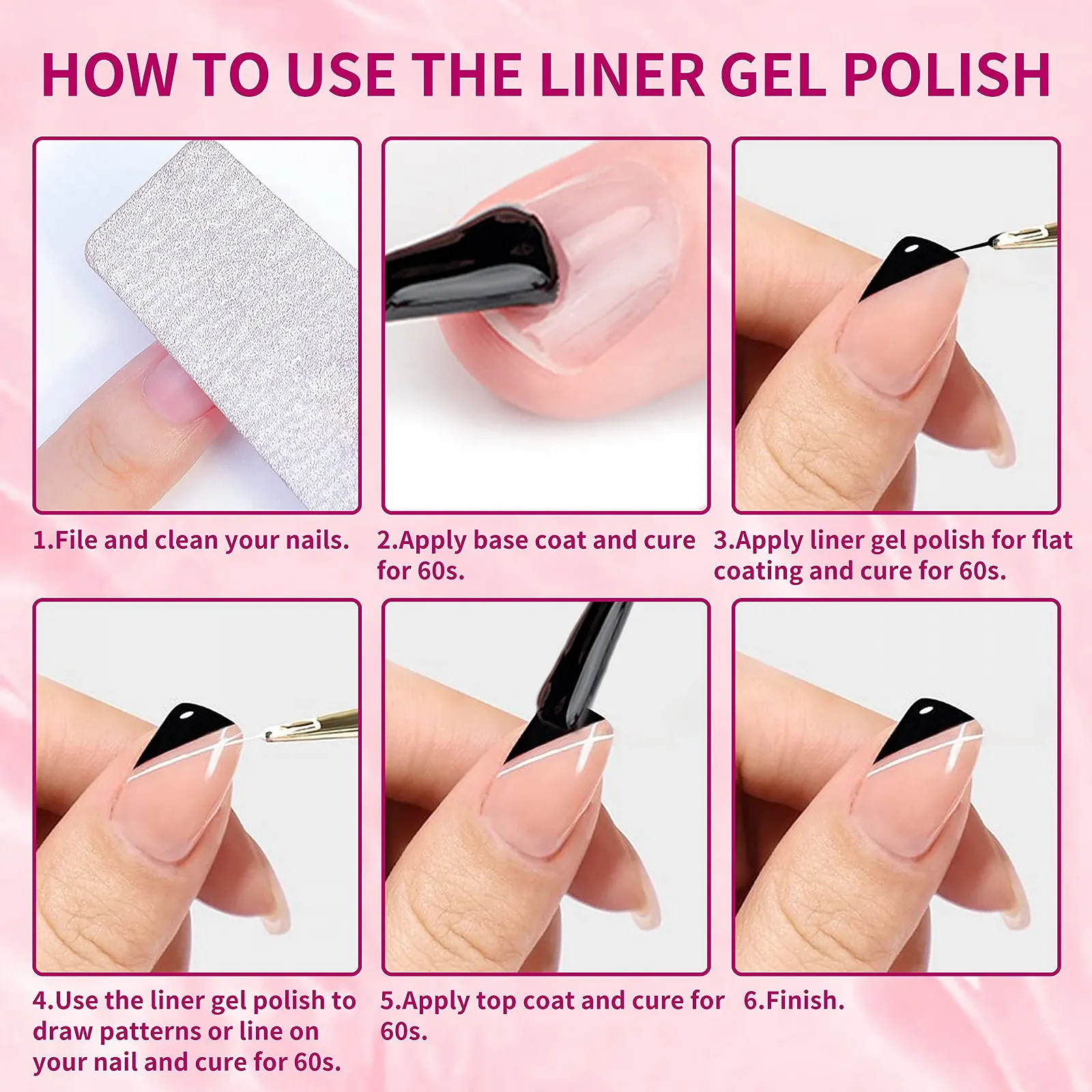 Гель-лак AIJIMEI для дизайну нігтів, 8 мл, набір з 6 кольорів, фото №5