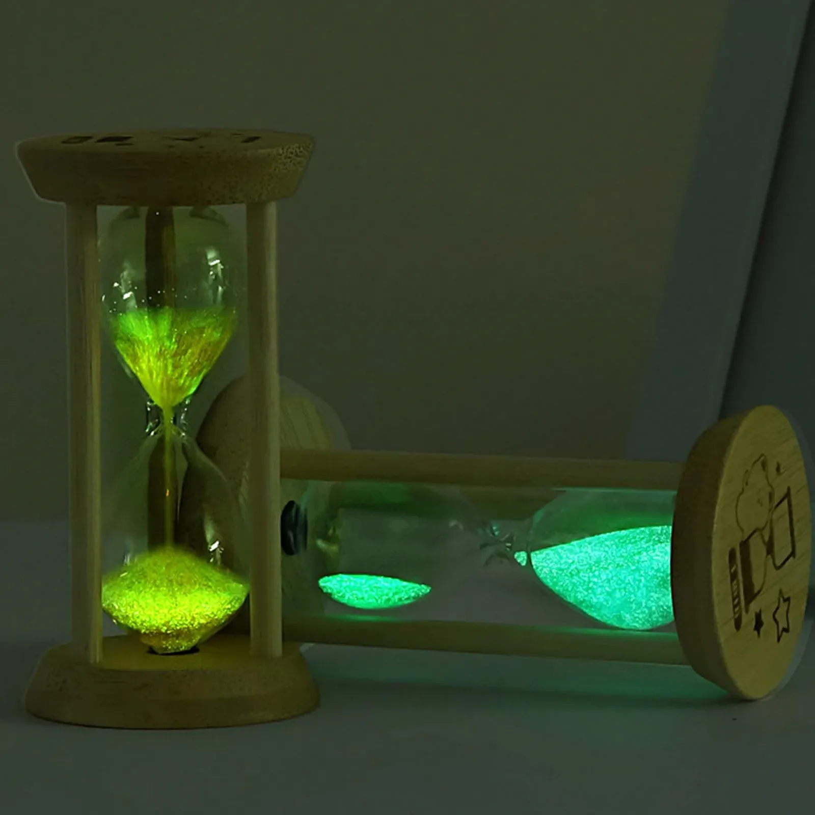 Пісочний годинник Mini Hourglass Світний Дерев'яний 10 хвилин Помаранчевий, фото №3