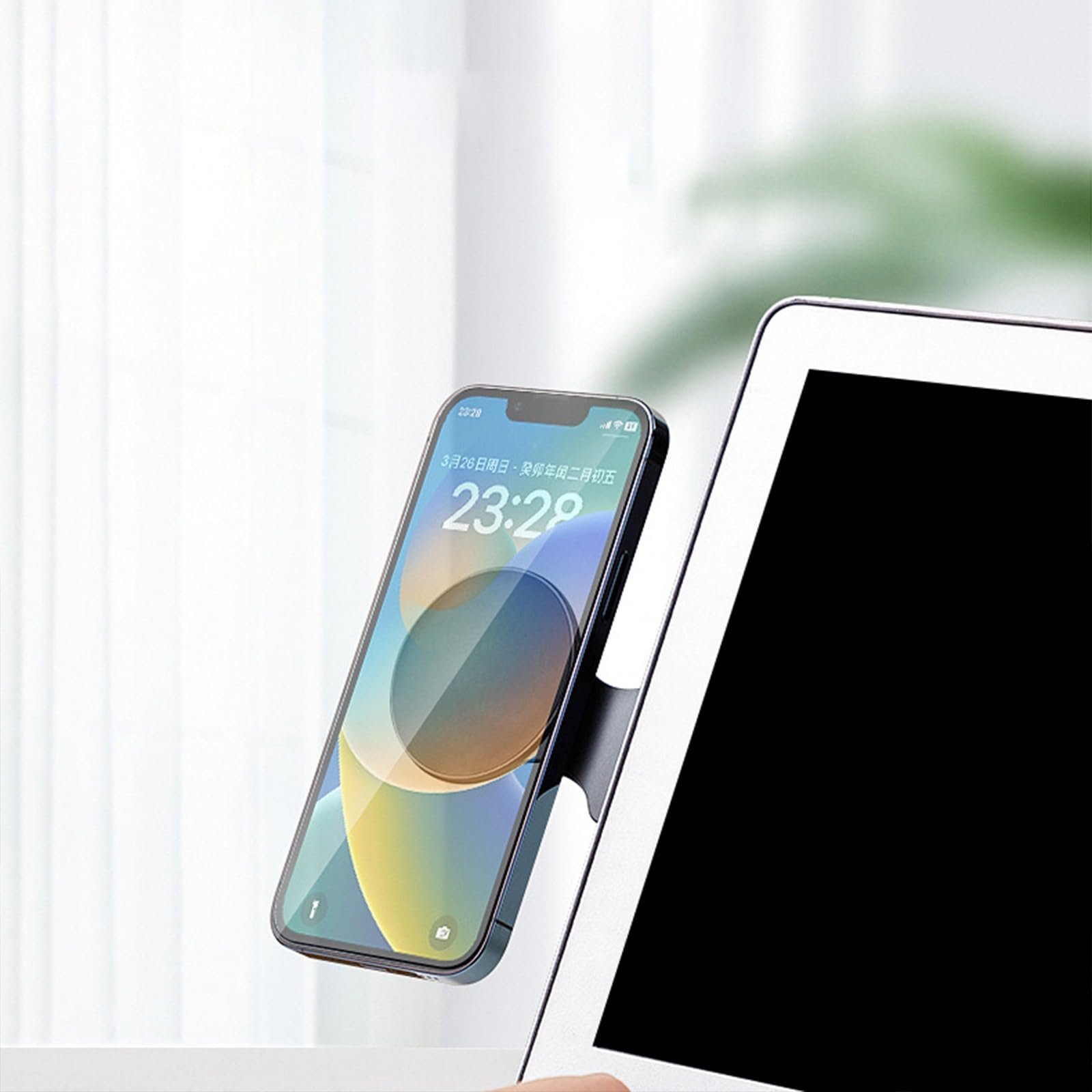 Клипса для компьютерных мониторов Боковое крепление для серий 16 15 14 Регулируемая подставка для ноутбука Магнитный держатель для телефона Складной, фото №4