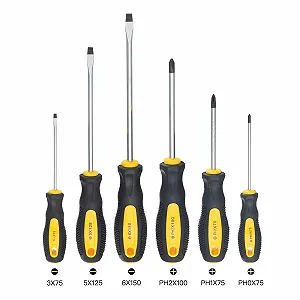 Набір викруток HPMAISON 6 шт. хромованадієва сталь з магнітним наконечником 3 Phillips synthetic.ua - Фото 1