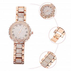 Часы женские PartyKindom Diamant, золотистый со стразами synthetic.ua - Фото 1