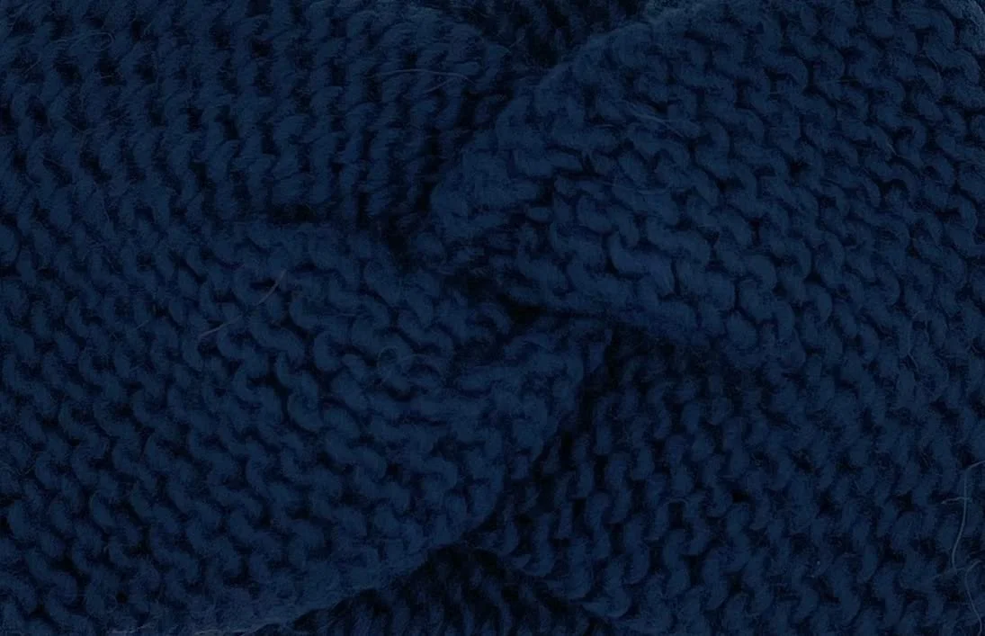 Жіноча В'язана Пов'язка на Голову з Альпаки, Синя, фото №2